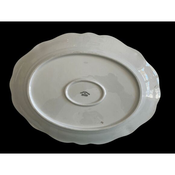 Vintage New Johann Haviland Bavaria Germany Moss Rose Serving Platter 13" - Picture 4 of 8